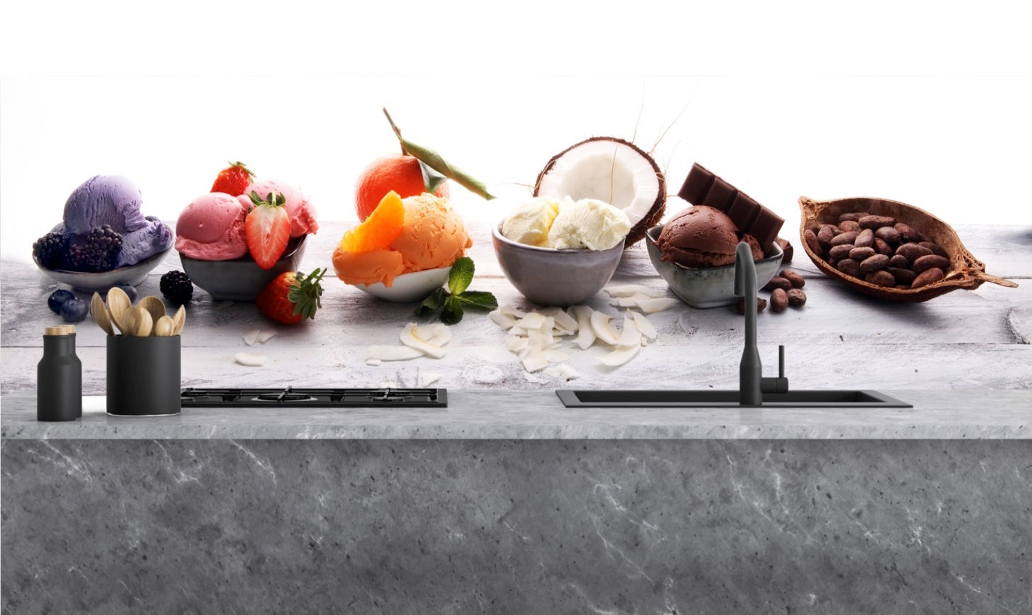 Festett konyhai üvegburkolat #1074