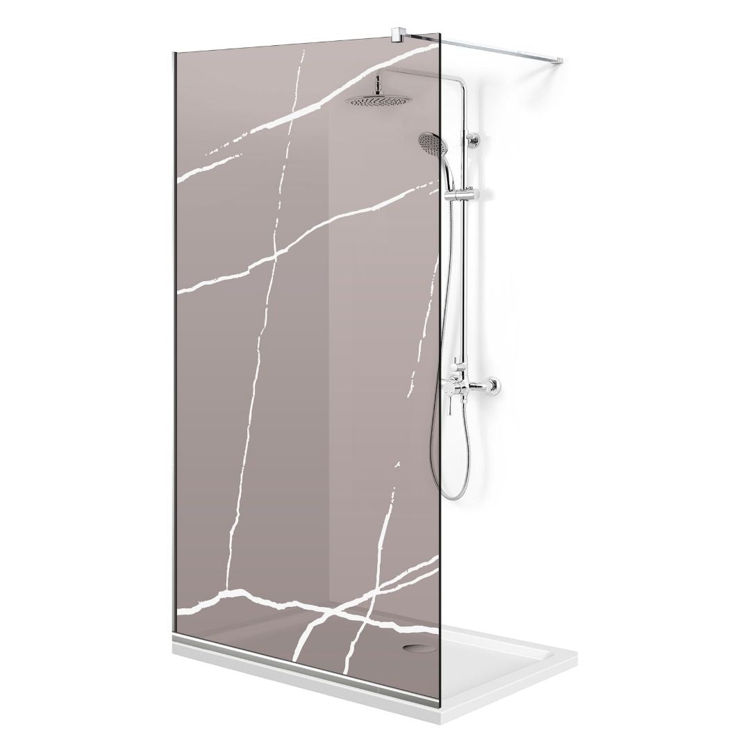 Paravan dus Walk-in, Perete dus Inox, #Bronz #Bronz