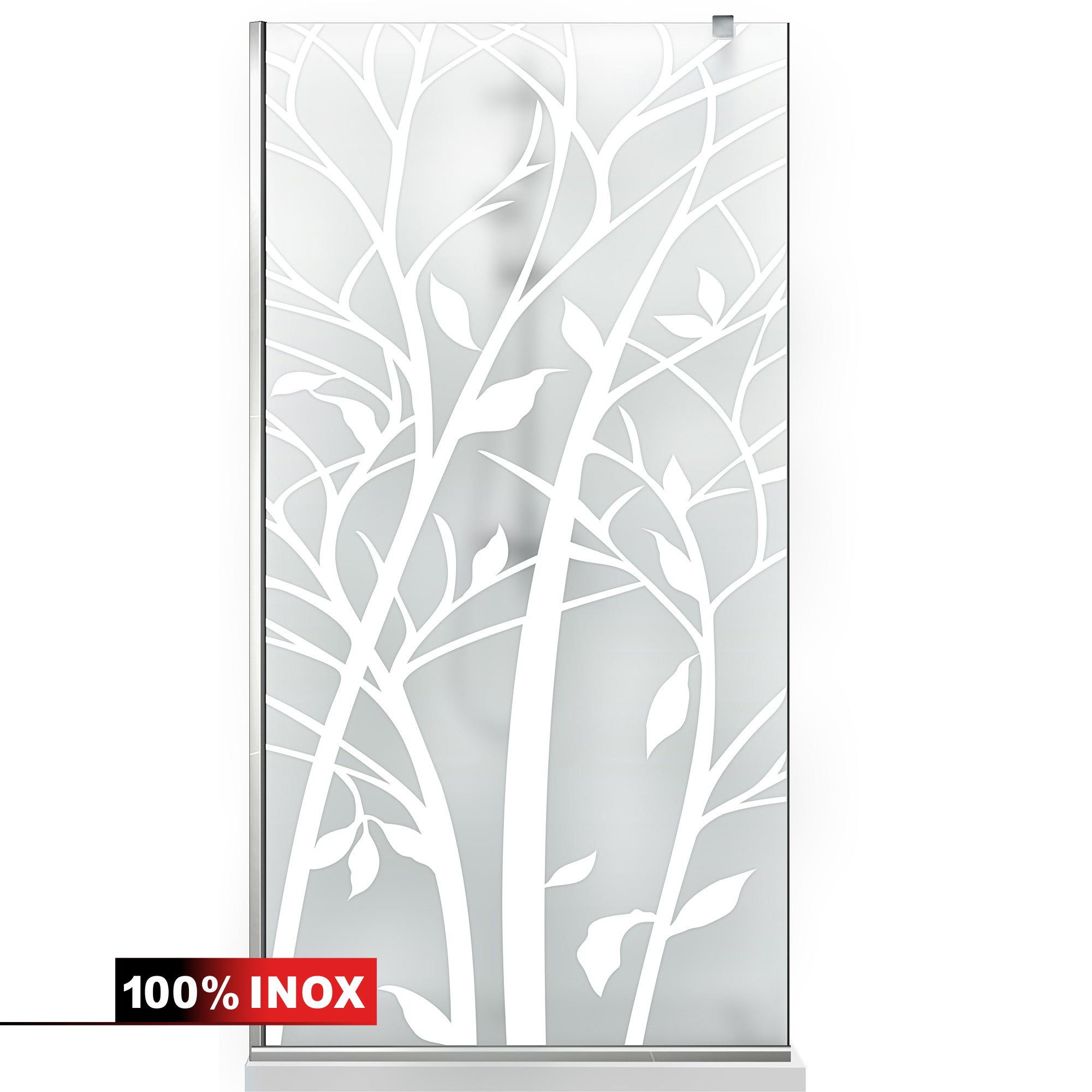 Paravan dus Walk-in, Perete dus Inox, #Mata #Matt