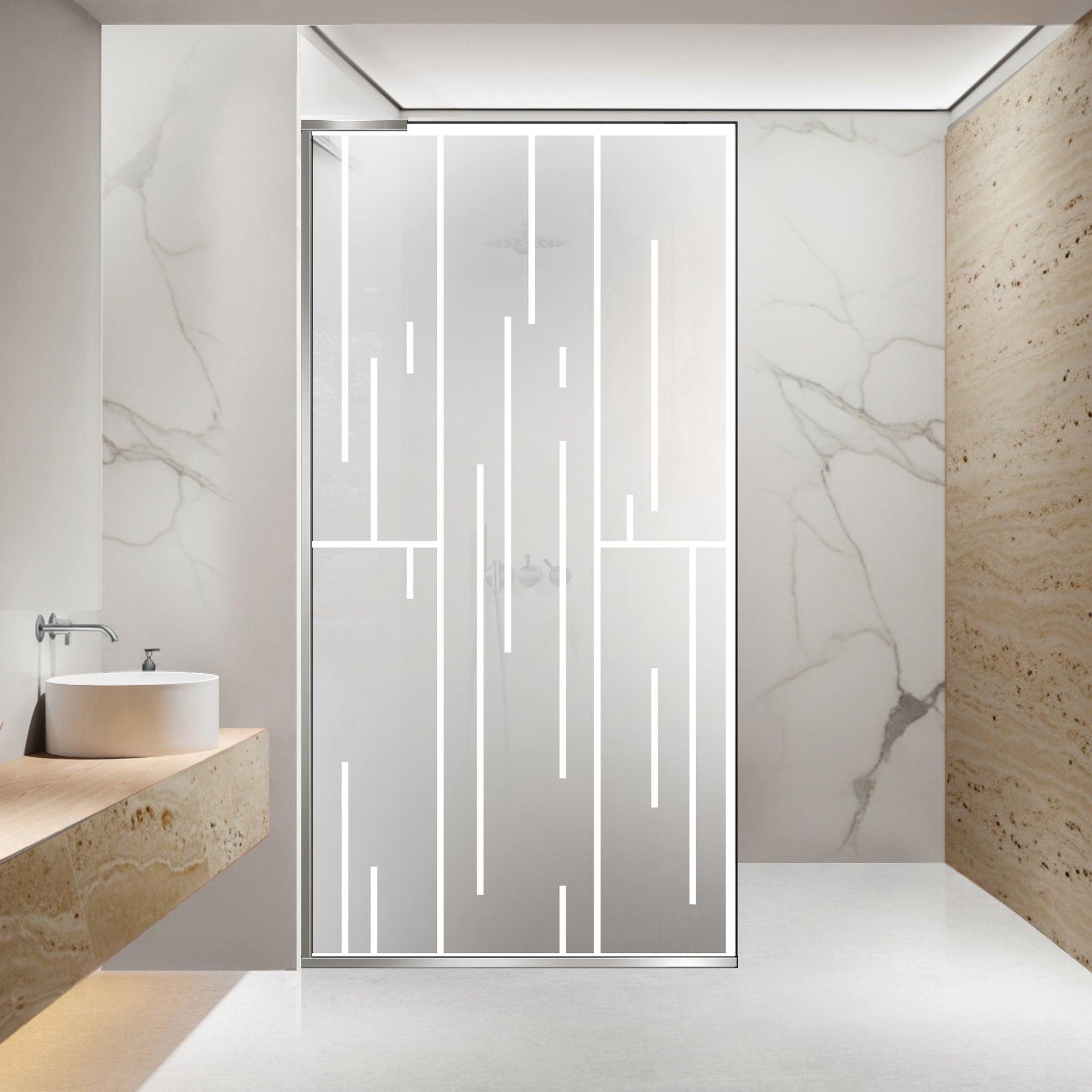 Zuhanyfal Walk-in, Zuhanyfal Rozsdamentes acél, #Matt #Matt