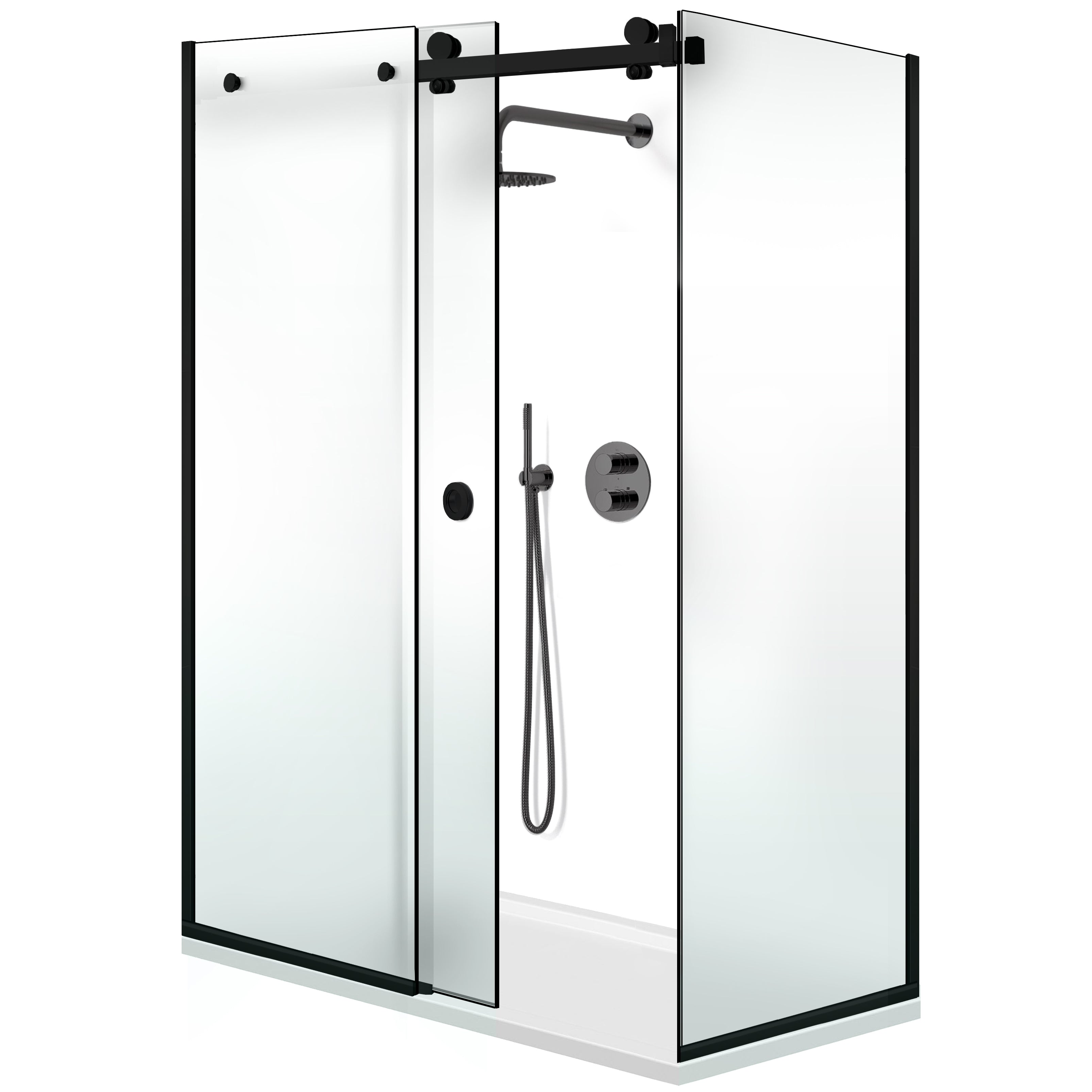 Cabina dus cu 3 elemente cu usa glisanta