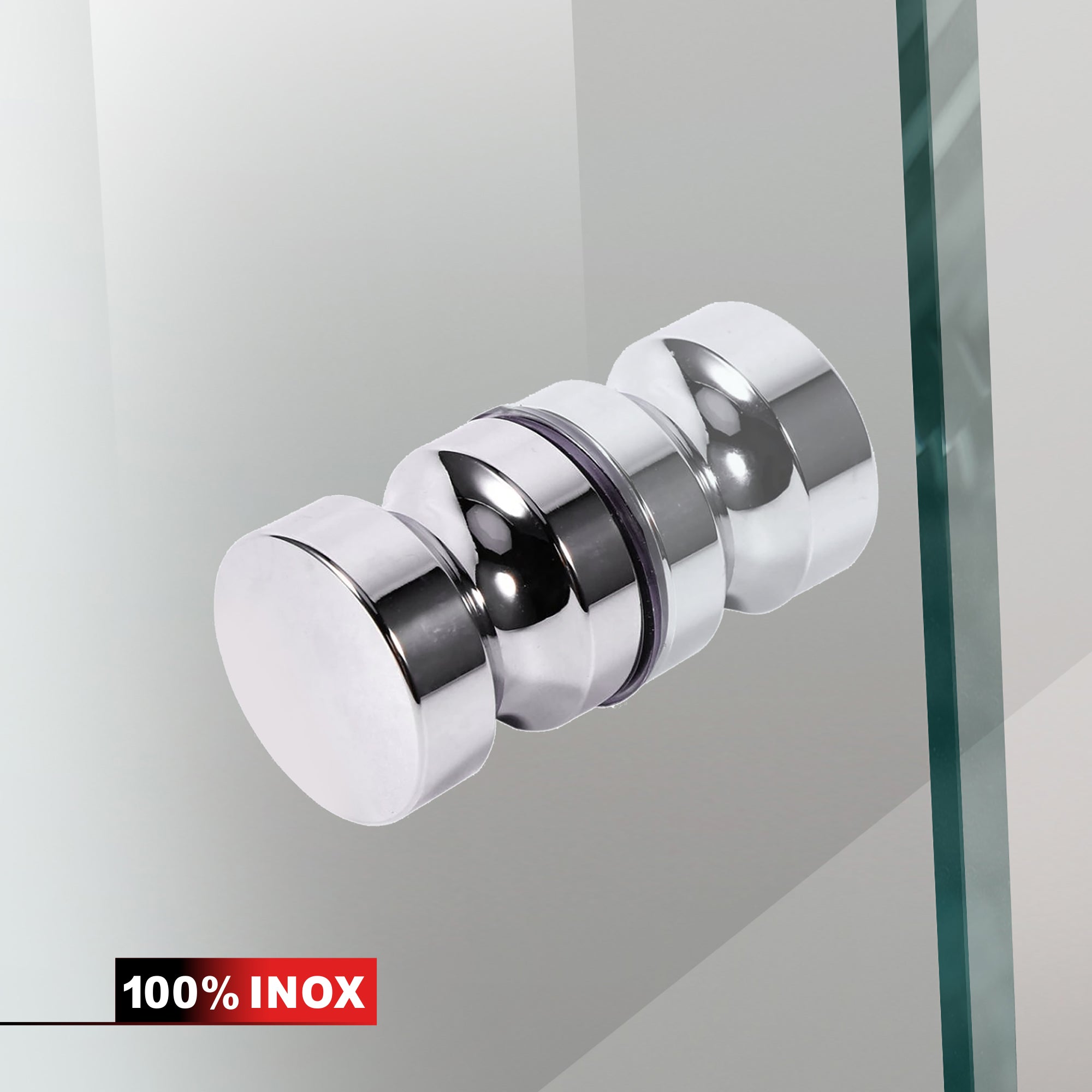 Nyíló üvegajtó rozsdamentes acélból, #Átlátszó