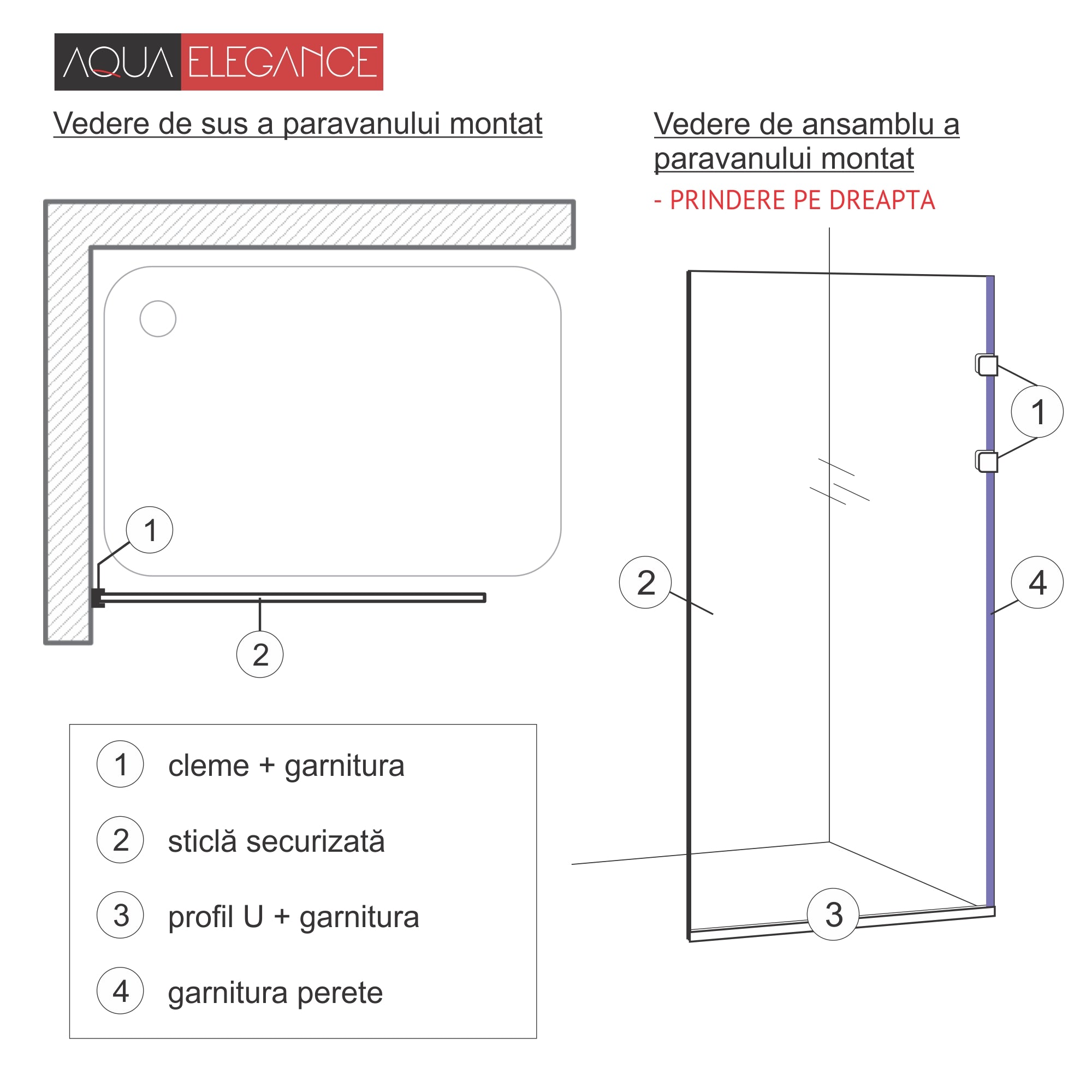 Zuhanyfal Walk-in, Zuhanyfal Rozsdamentes acél, #Szürke