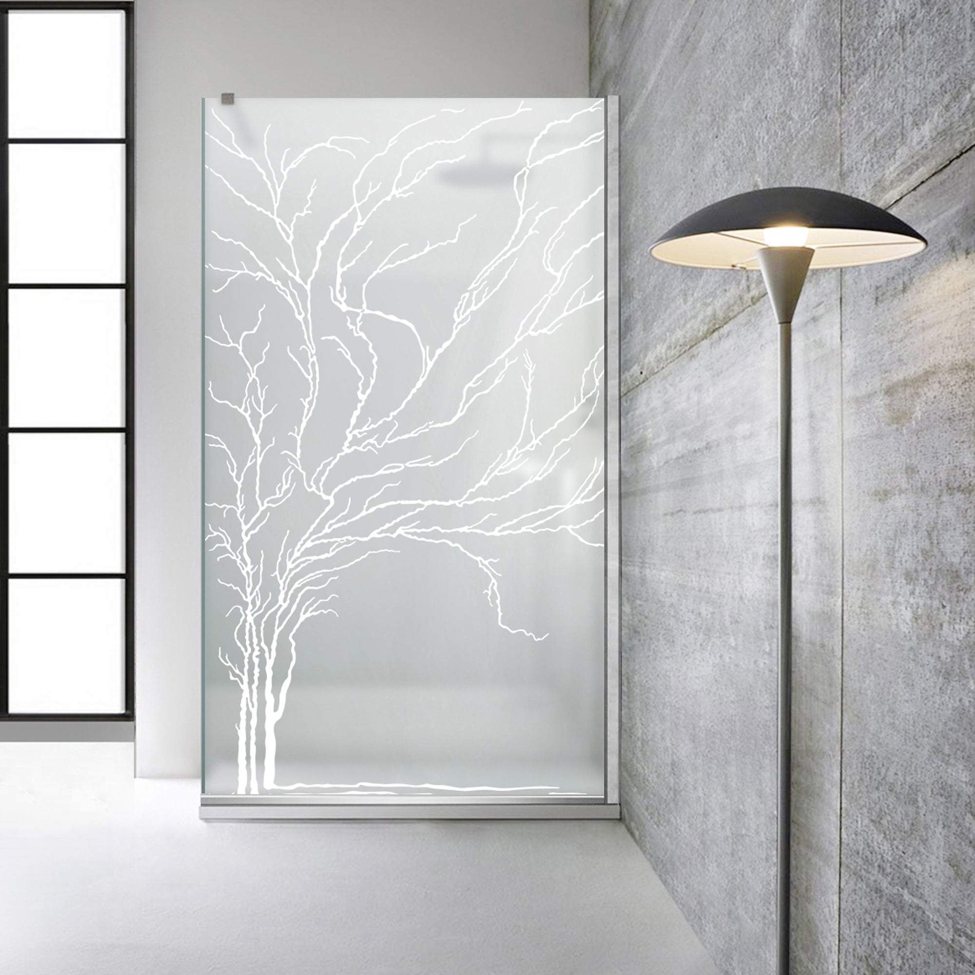 Paravan dus Walk-in, Perete dus Inox, #Mata #Matt