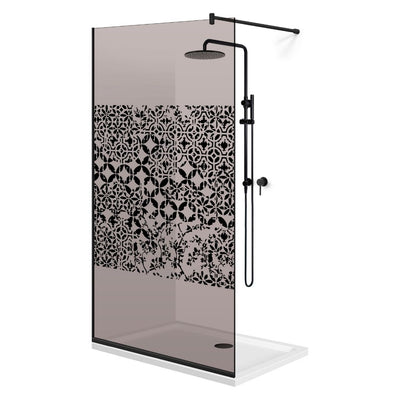 Zuhanyfal Walk-in, fekete zuhanyfal, #Bronz #Bronz