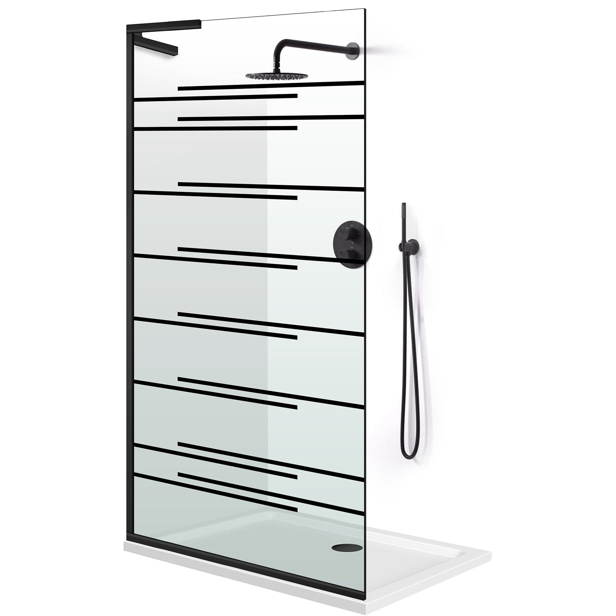 Paravan dus Walk-in, Perete dus Inox, #Clara #Víztiszta