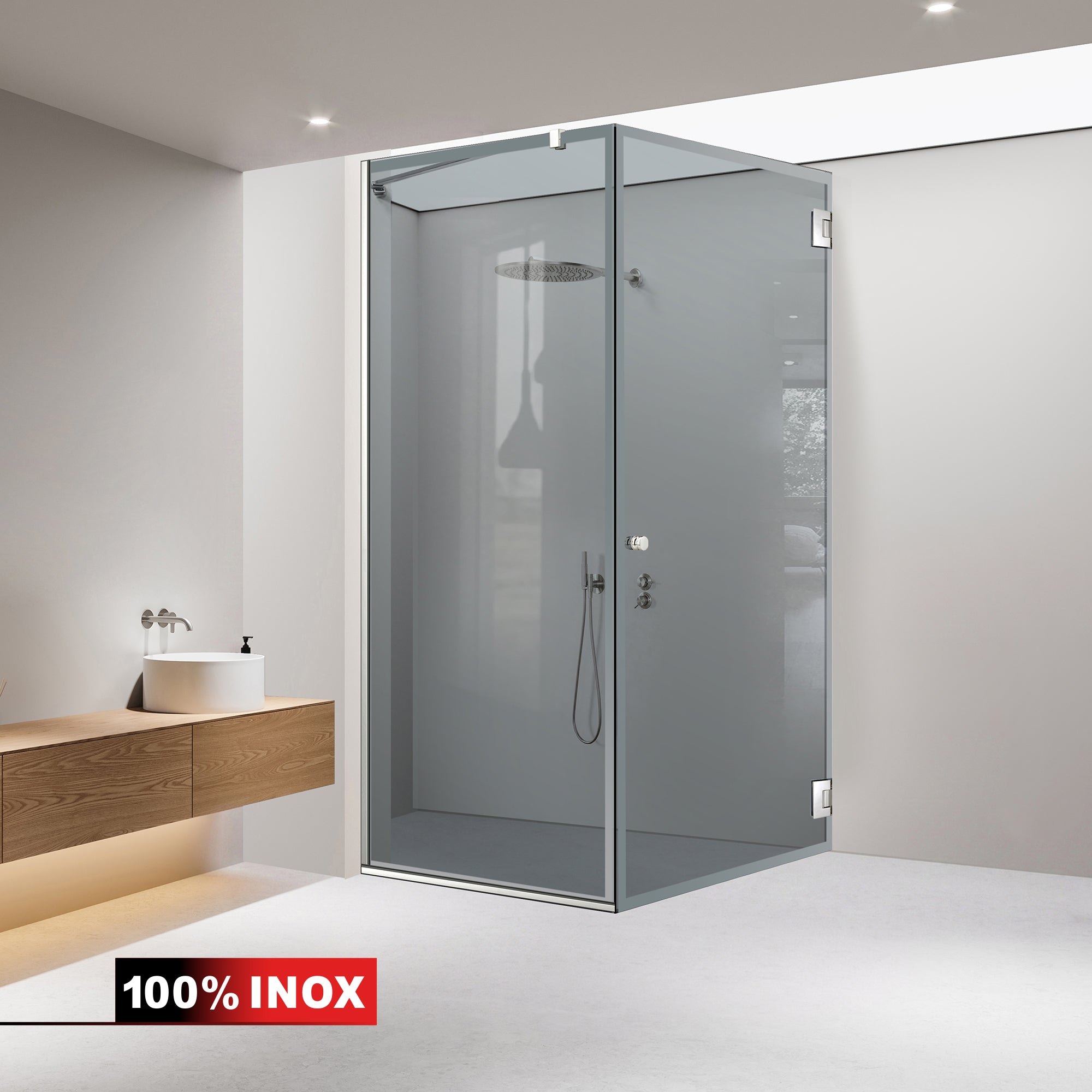 Cabina dus cu usa batanta #Gri