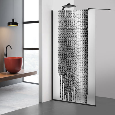 Zuhanyfal Walk-in, fekete zuhanyfal, #Matt #Matt