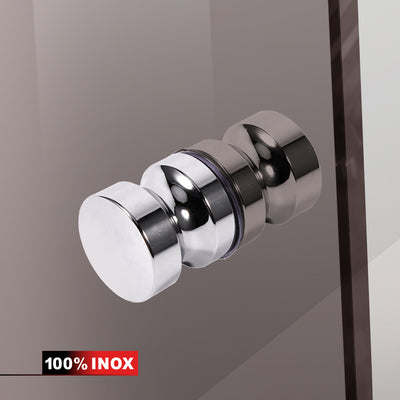 Nyíló üvegajtó rozsdamentes acélból, #Bronz