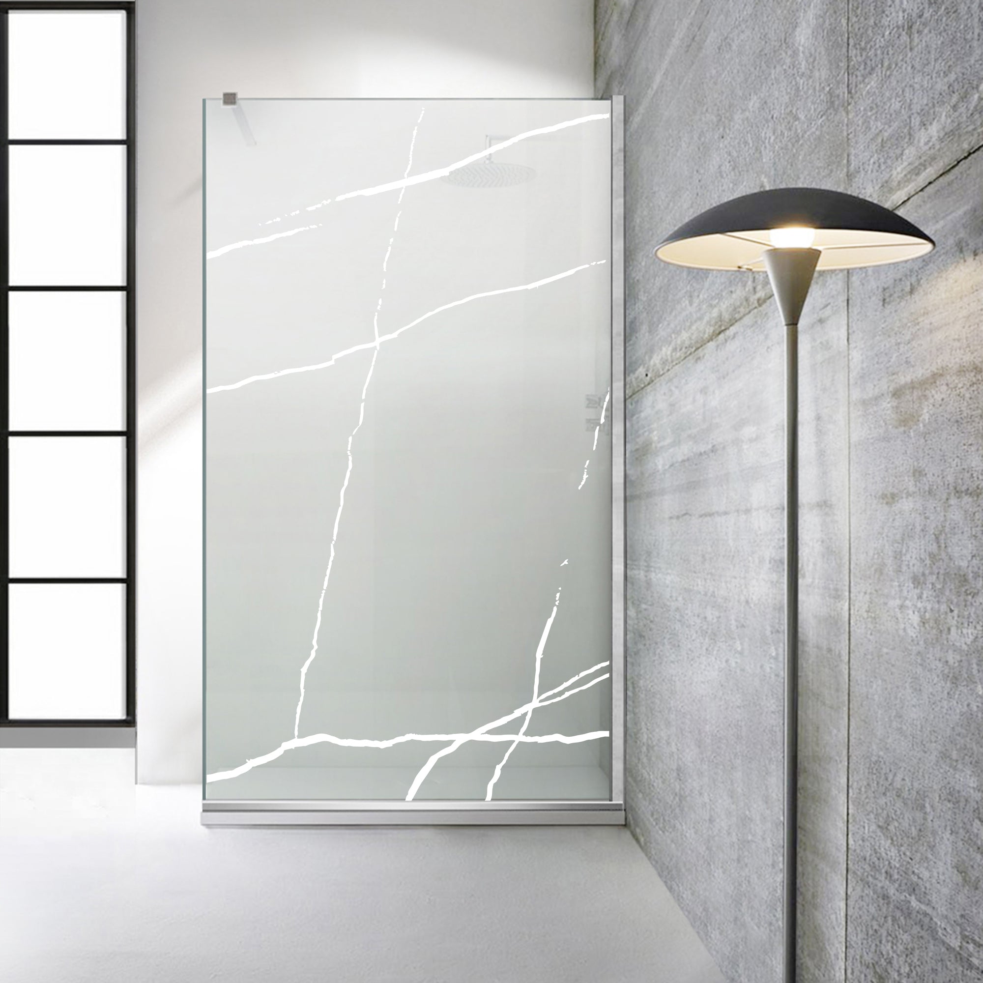 Paravan dus Walk-in, Perete dus  Inox, #Mata #Matt