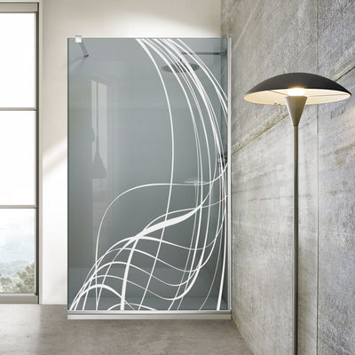 Zuhanyfal Walk-in, Zuhanyfal Rozsdamentes acél, #Szürke #Szürke